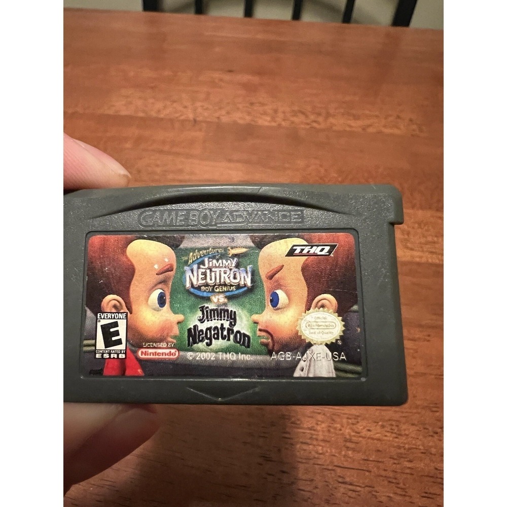 Jimmy Neutron vs. Jimmy Negatron Nintendo Game Boy Advance Cartridge Tested